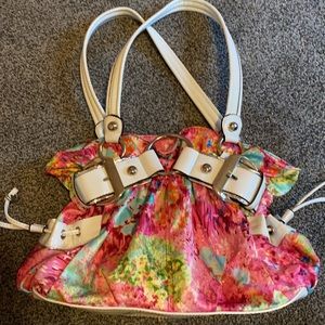 Colorful bag - white, pink, blue & green